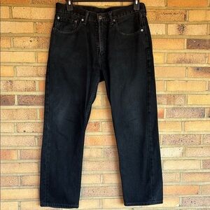 Levi’s 505 100% cotton Men's Black Denim straight leg Jeans